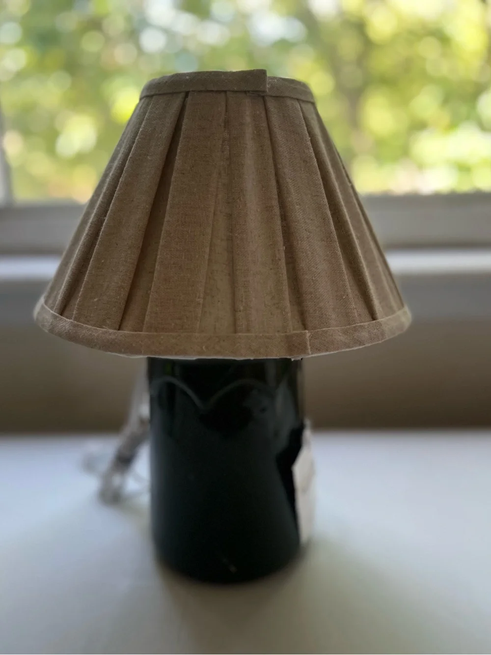Green Ceramic Table Lamp with Pleated Shade - Hearth & Hand™ with Magnolia